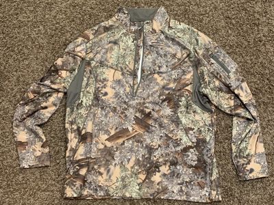 Desert Camouflage 1/4 Zip Long Sleeve Hunting Shirt