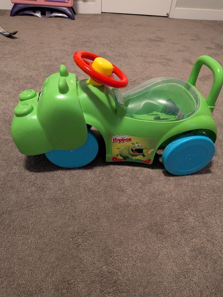 Hippos Kids Ride-On Toy - Push and Ride Car with storage