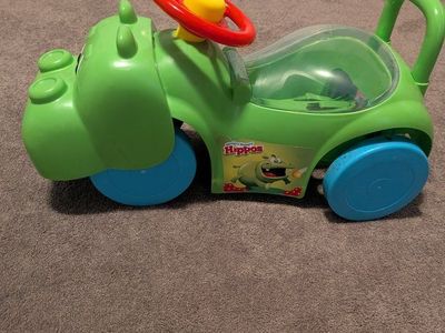 Hippos Kids Ride-On Toy - Push and Ride Car with storage