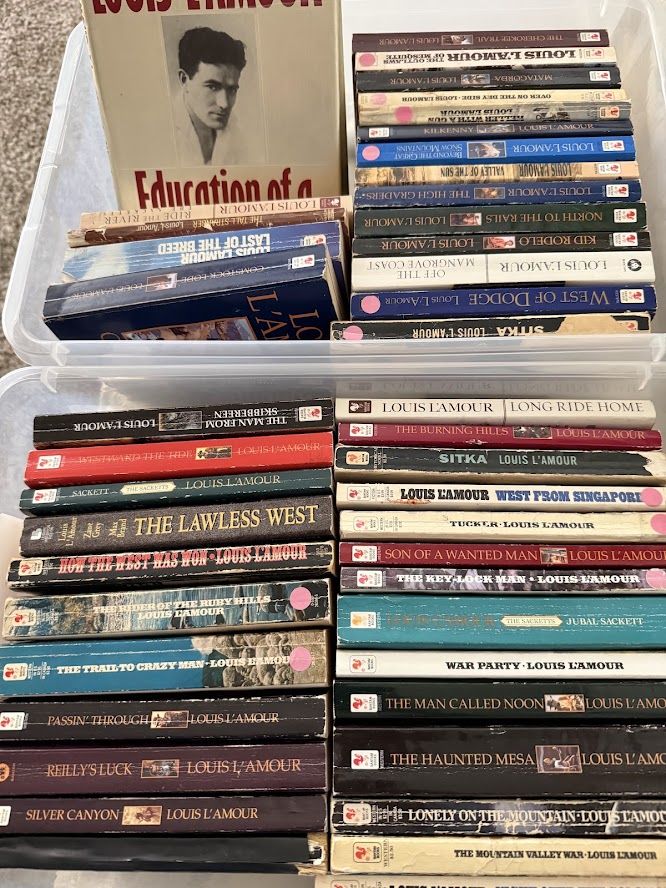 Assorted Fiction and Non-Fiction Book Lot Featuring Louis L'Amour and Vince Flynn