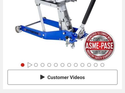 PITTSBURGH Aluminum ATV/Motorcycle Lift Jack - ASME PASE Compliant - Gently Used