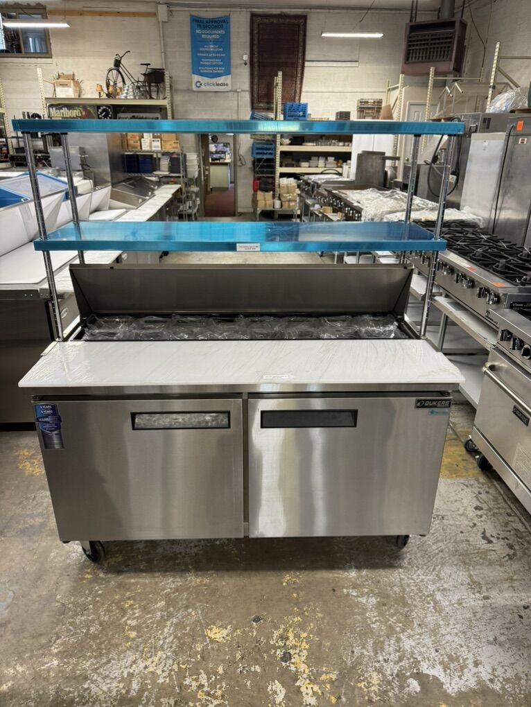 EXCLUSIVE BLACK FRIDAY SALE New 60''  Sandwich Table 16 Pan ,Double Over Shelf  .it was $3250