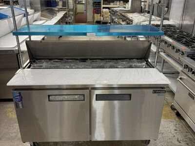 EXCLUSIVE BLACK FRIDAY SALE New 60'' Sandwich Table 16 Pan ,Double Over Shelf .it was $3250