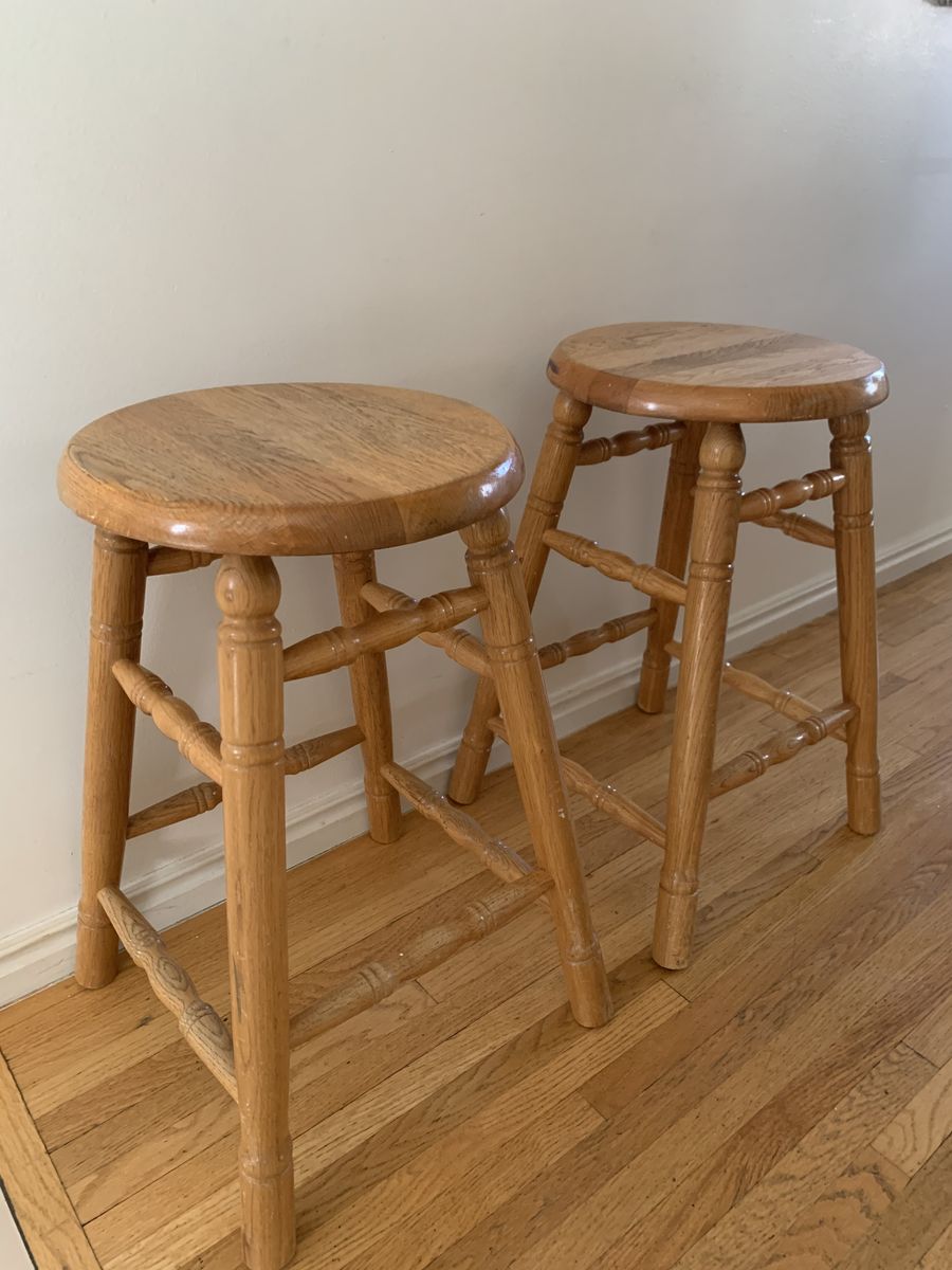 Vintage Oak Stools
