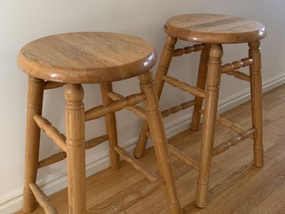 Vintage Oak Stools
