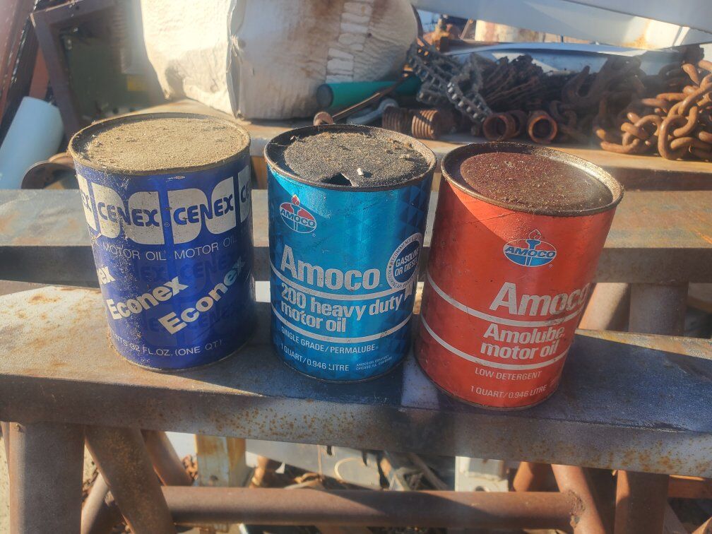 vintage oil cans Amoco Cenex