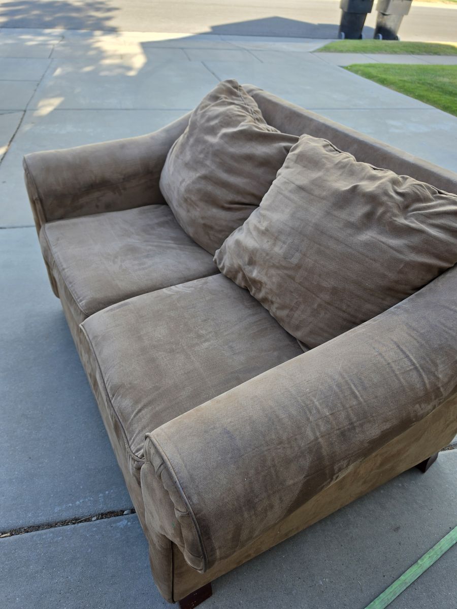 Suede Love Seat Sofa