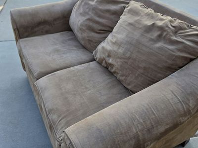 Suede Love Seat Sofa