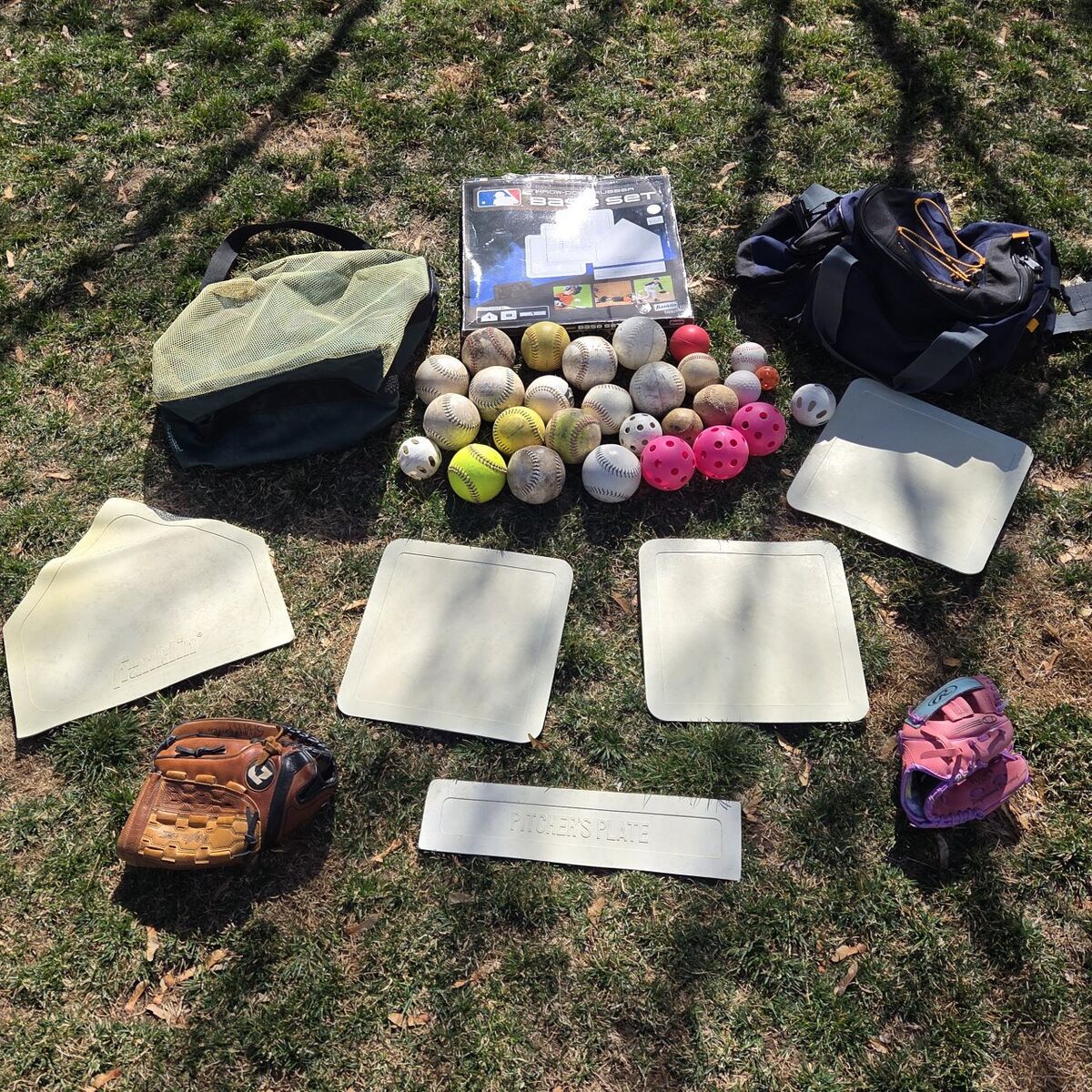 Lot of Softball and Baseball Gear