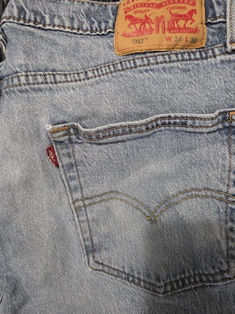 Levi's 502 & 514 Men's Denim Jeans Light Wash Size 34x30 Lot