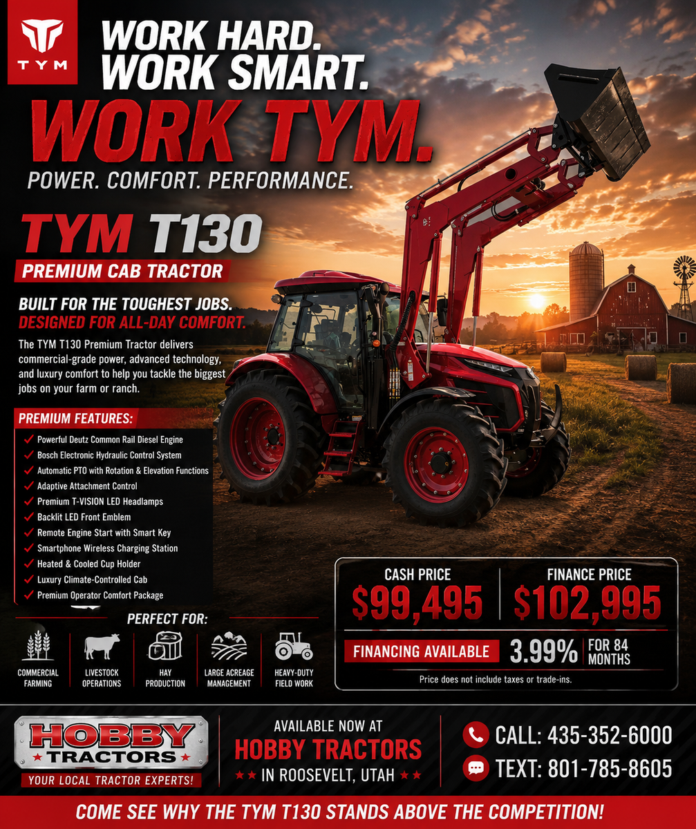 NEW TYM T130 PREMIUM CAB TRACTOR