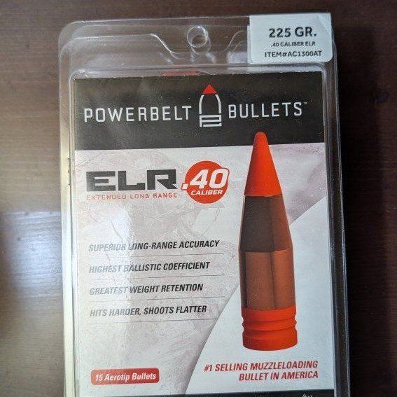 PowerBelt ELR .40 Caliber 225 Gr. Aerotip Muzzleloading Bullets