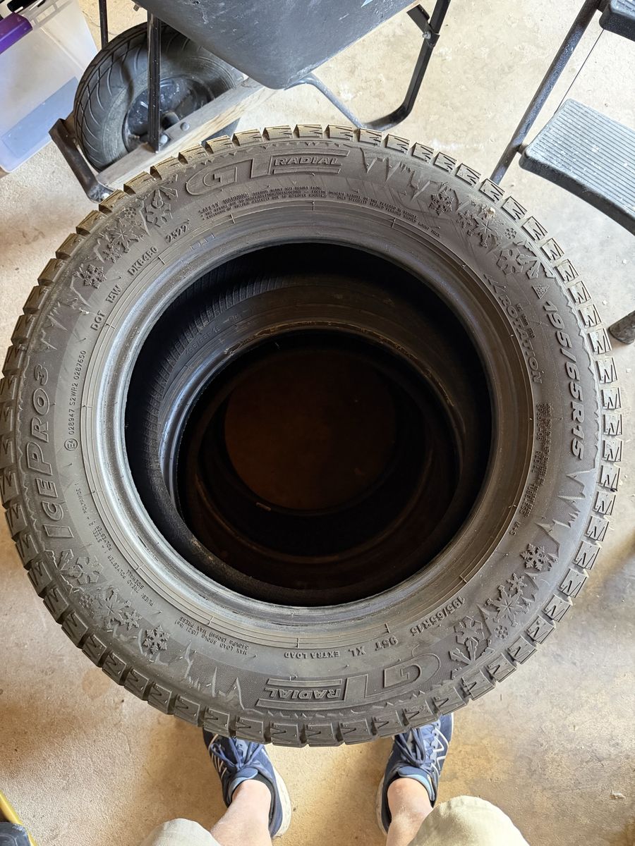 GT Radial IcePro 3 Winter Tires - 195/65R15 - Set of 4, Excellent Condition