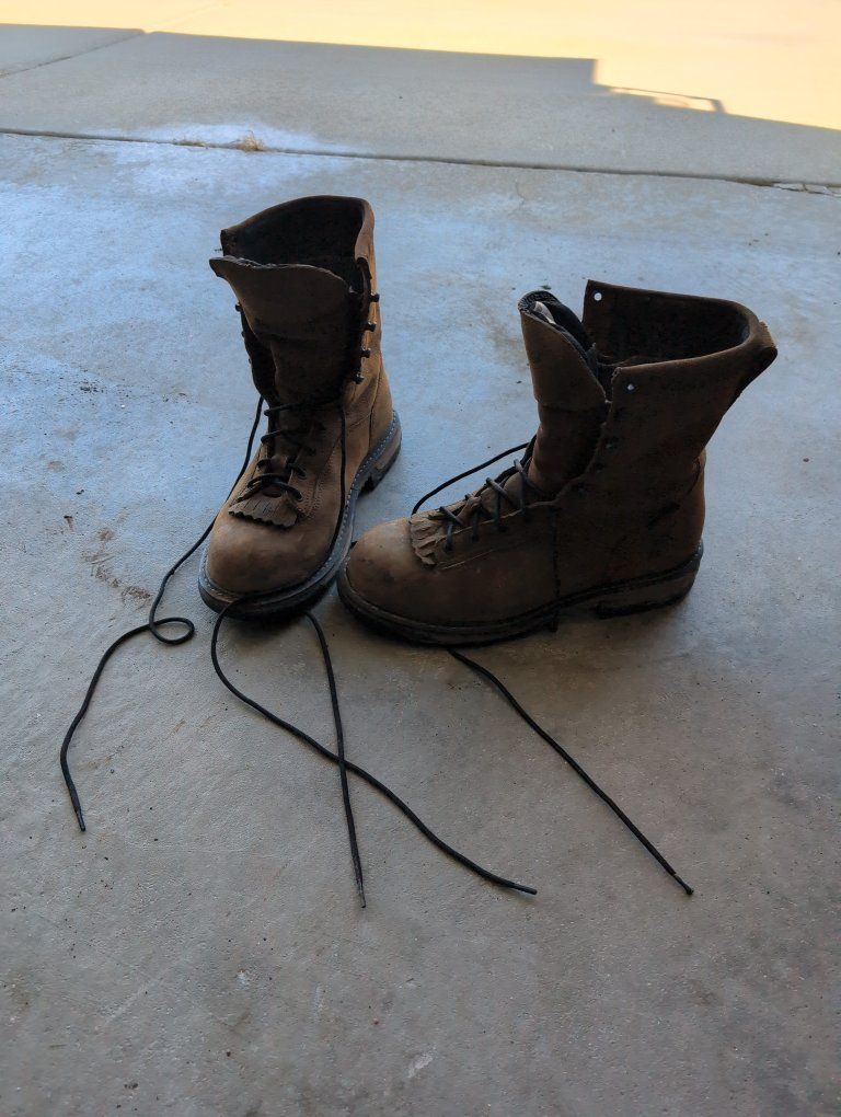 rocky Men's Work Boots - Size 11.5 - Durable Leather Soles composite toe wore 2 times
