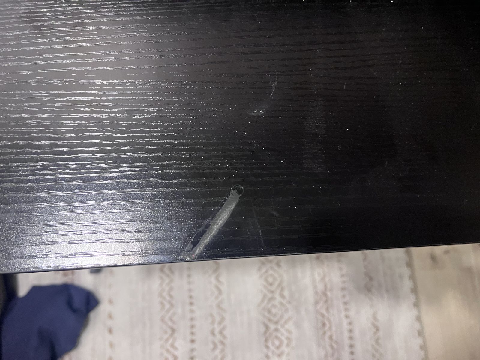 Black corner desk
