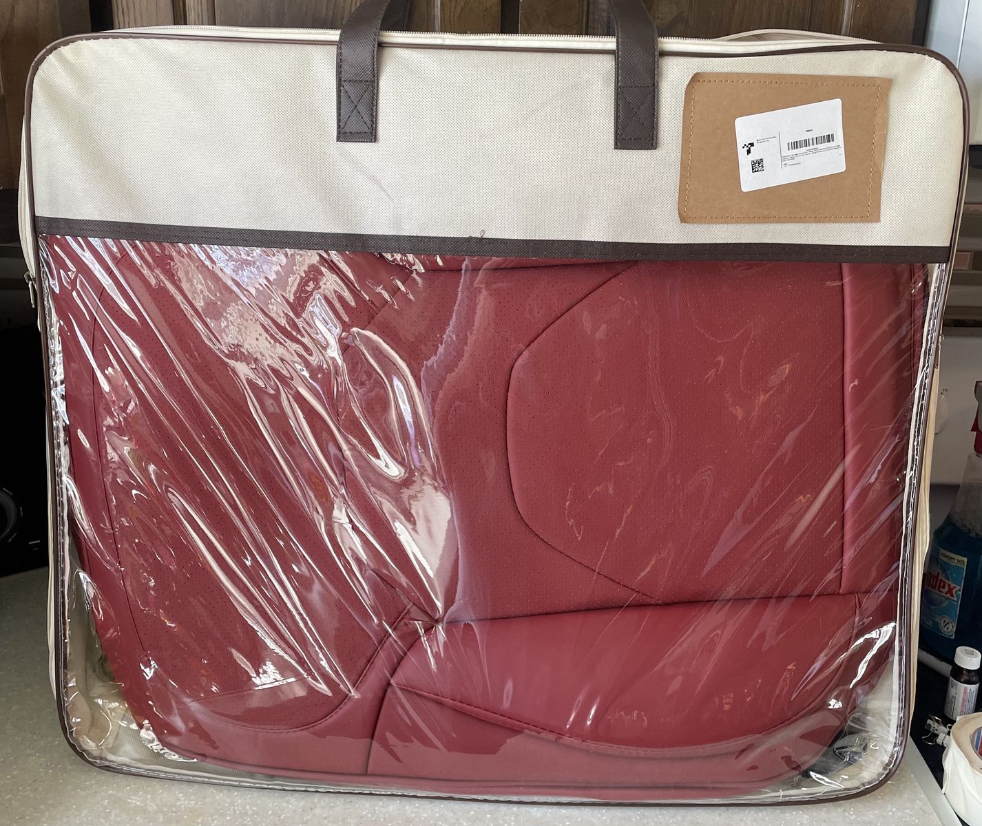 Car Seat Covers Front Seats 2PCs (Wine Red)