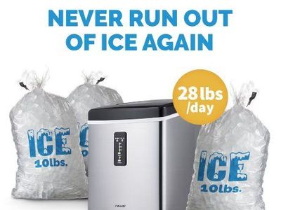 NewAir AI-100SS Portable 28lb Ice Maker - Stainless Steel, Bullet Ice, Easy Touch Control