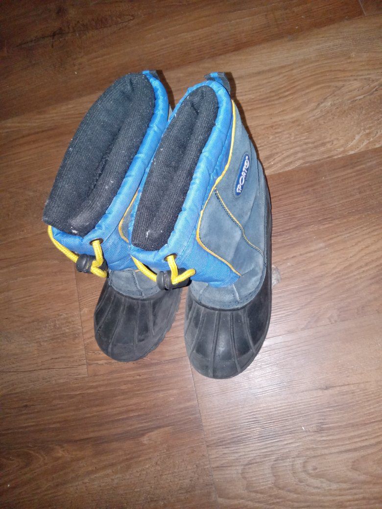 Sporto Kids Winter Snow Boots Blue and Black - Size 13