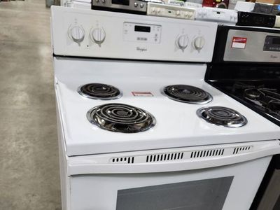 Whirlpool White Electric Range 30" Freestanding Oven Stove 4-Burner