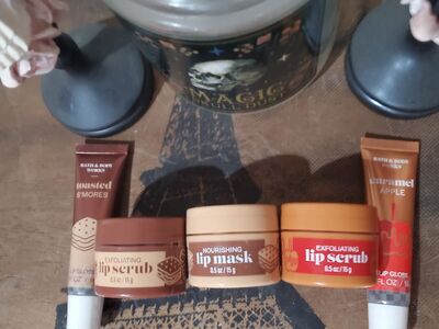 Bath & Body Works Lip Scrub, Mask, Balm Set