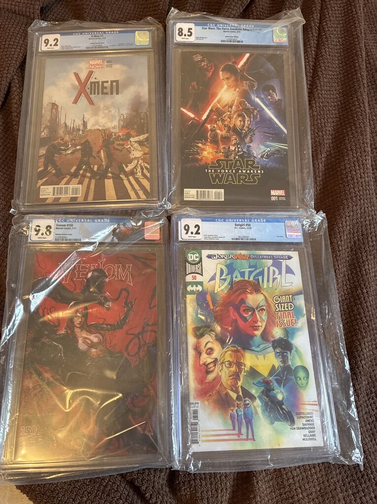 4 Graded Comics Venom,x-men Deadpool Cover Etc