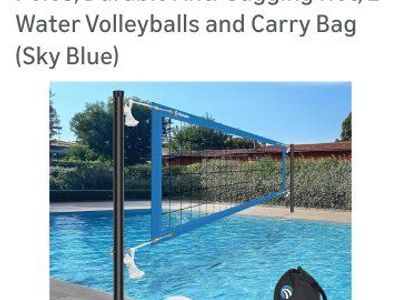 New in Box! Basefree Volleyball Net for Pool