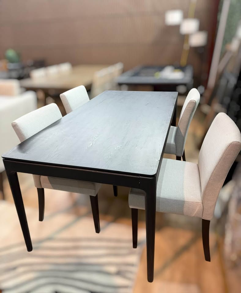 Modern Dining Set (Table + 4 Chairs)