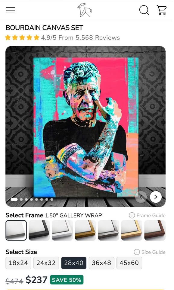 BOURDAIN CANVAS