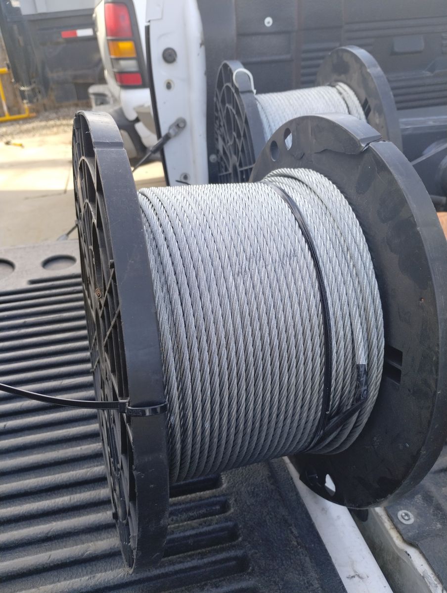 2 ROLLS OF WIRER ROPE/ CABLE  50$ ROLL