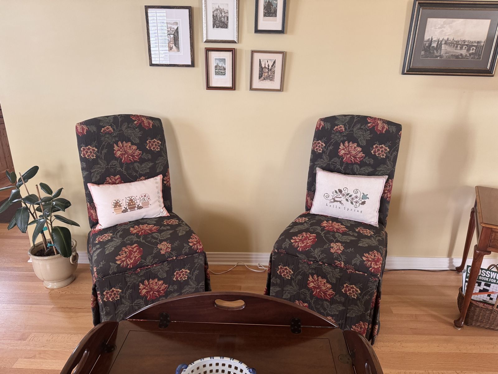 Two Custom Pocket Chairs