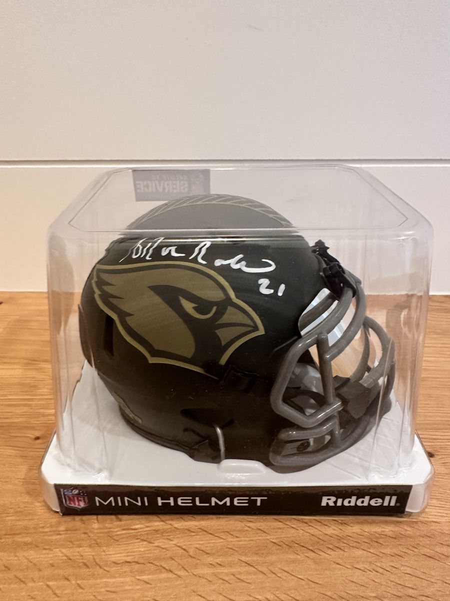 Antrel Rolle Signed Cardinals Salute Mini Helmet Leaf Authenticated