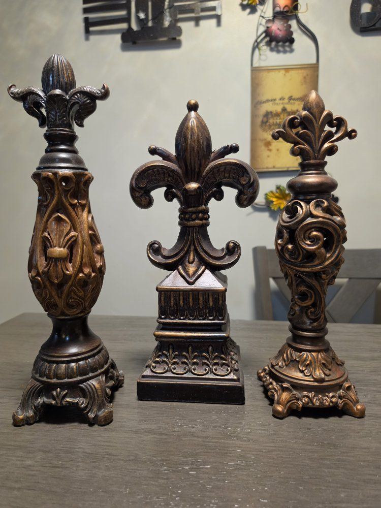 Home Decor Lot Featuring Vases, Candle Holders, and Collectibles