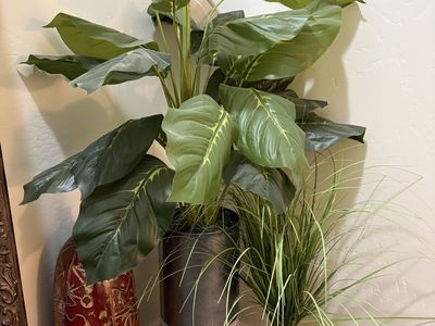 Decorative vases and fake plants (large selection)