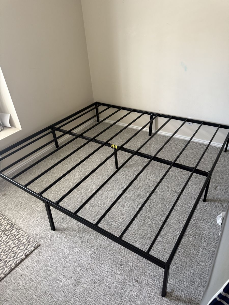 King bed frame and mattress