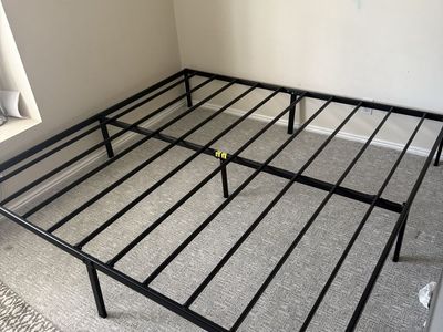 King bed frame and mattress