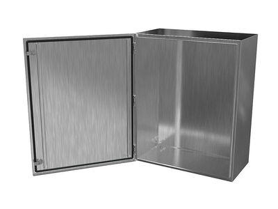 Hammond Eclipse series enclosure, NEMA 3R/4/4X/12/13, 30 x 24 x 12in (HxWxD), wall mount, 304 stainless steel, #4 brush finish