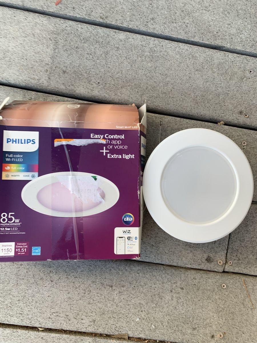 Philips Wi-Fi LED Smart Recessed Downlight - Full Color, 85W Equivalent, Easy App/Voice Control