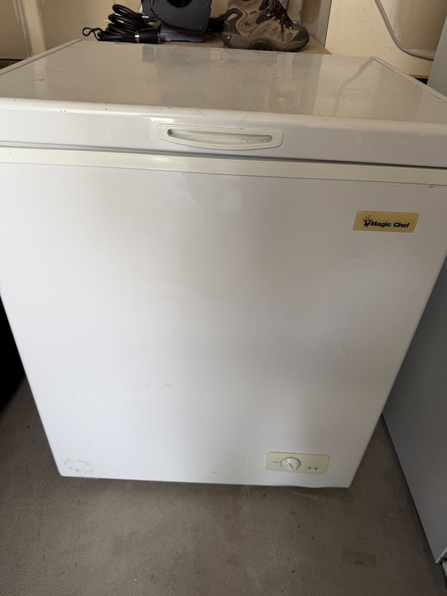 Magic Chef Chest Freezer, White, Compact Storage