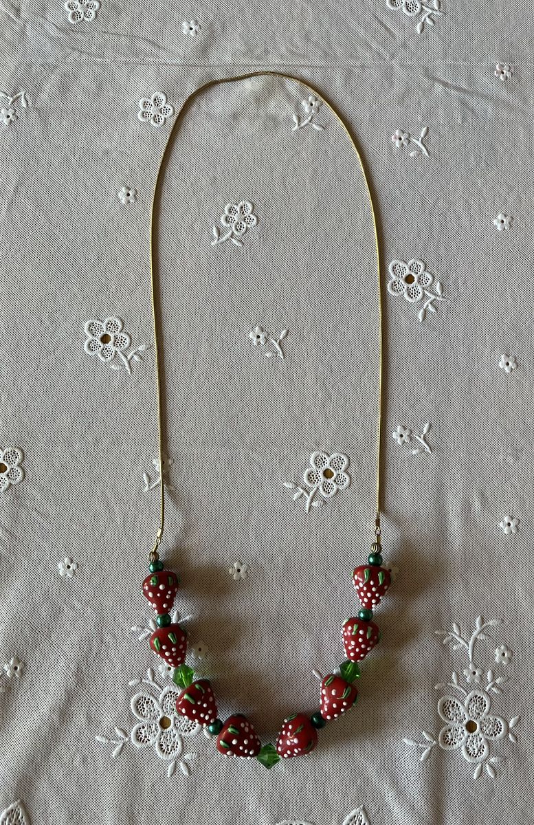 NEW 24" Strawberry Neclace.