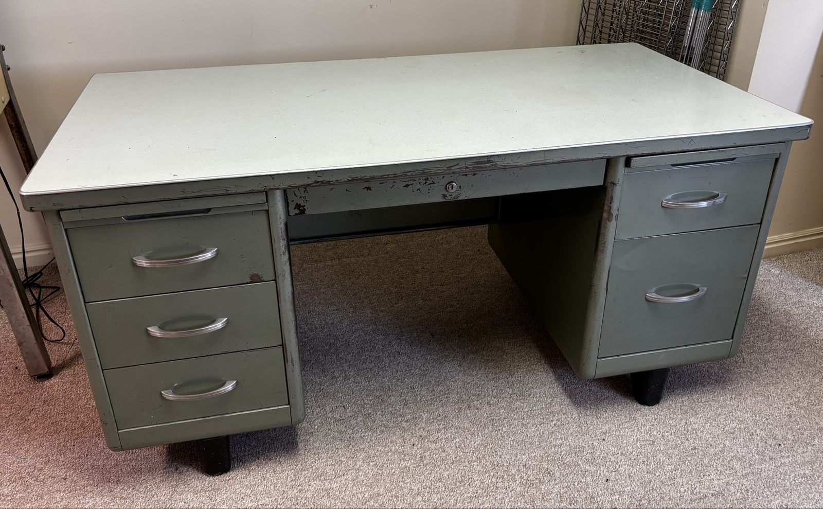 Desk & File Cabinet