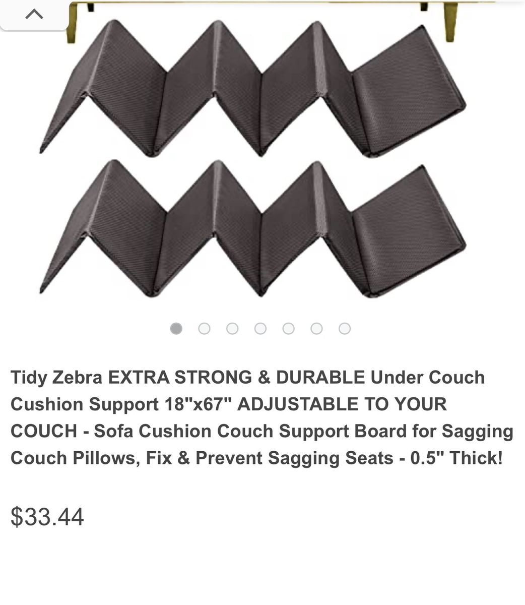 Tidy Zebra Under Couch Cushion Support Board, 18"x67", Extra Strong, 0.5" Thick, Adjustable