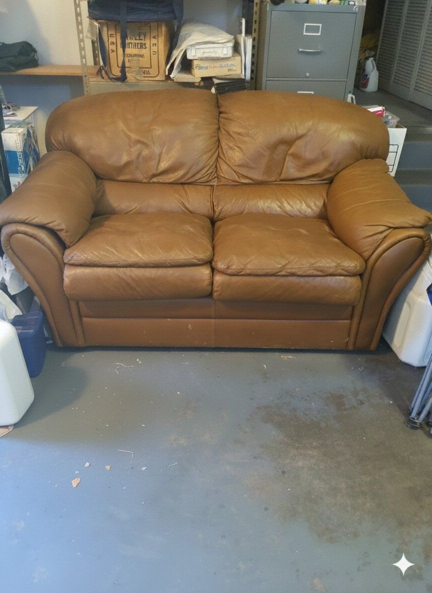 leather loveseat