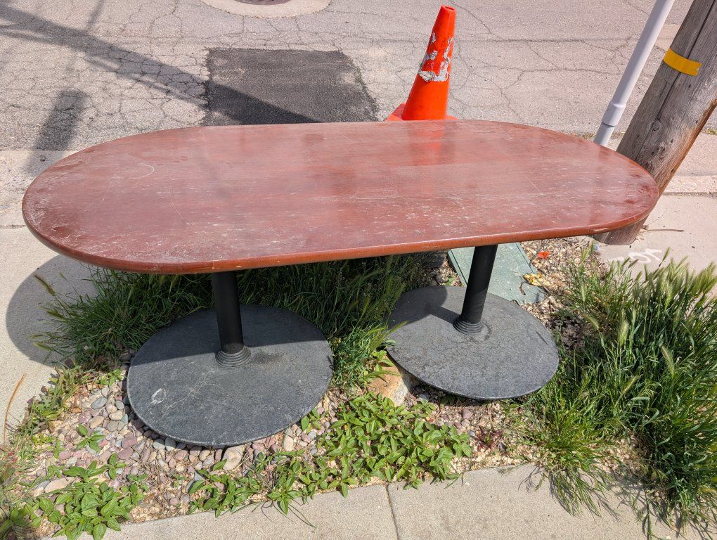 Free table. First come, first serve.