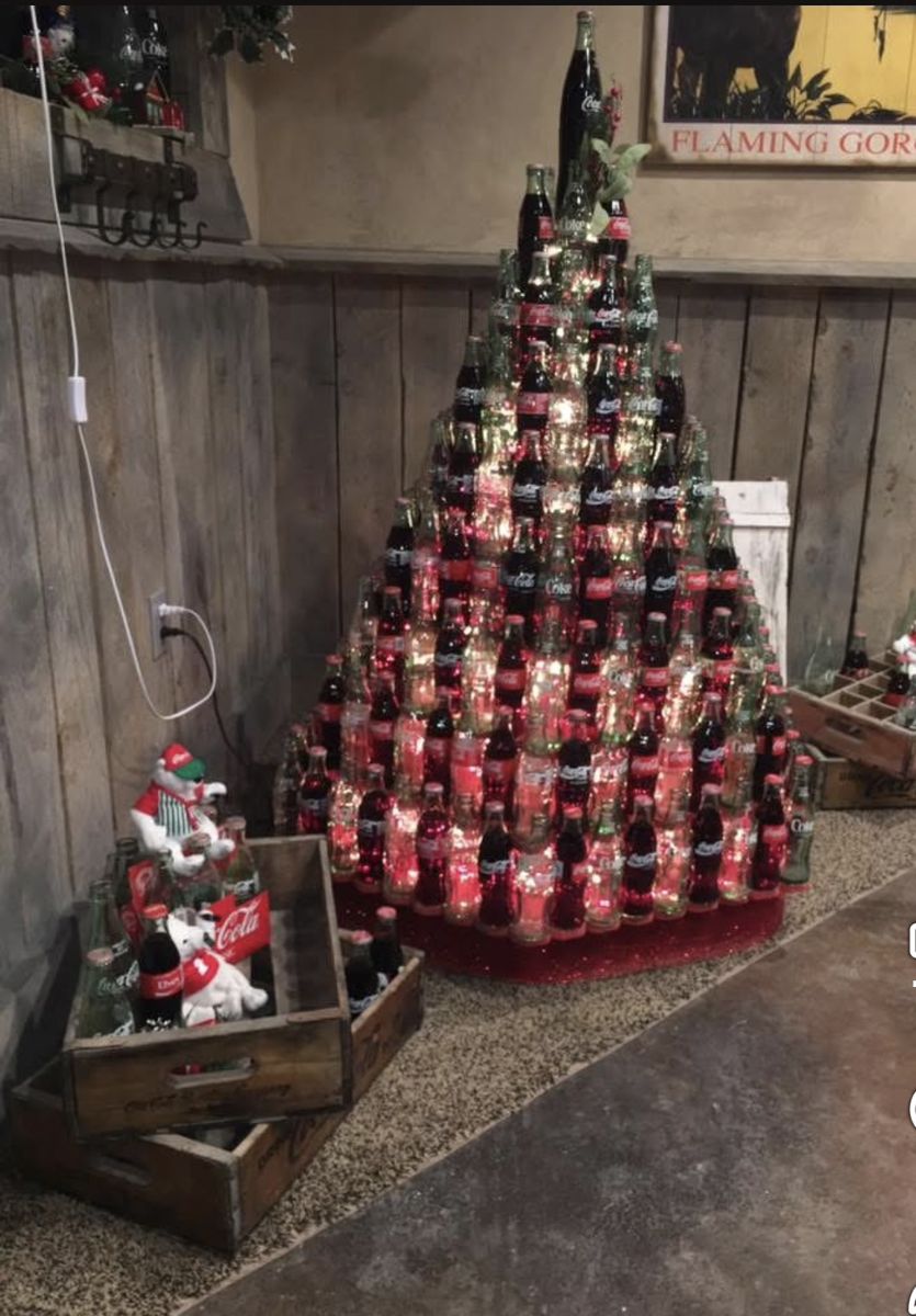 Handmade Coca-Cola Christmas Tree