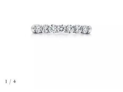 Tiffany & Co. Forever Band 3mm stones Blue Jewelry Box - Excellent Condition, take a look at the extraordinary details.