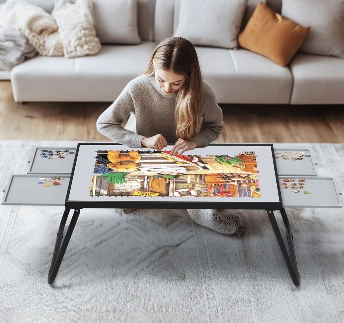 Foldable Puzzle Table