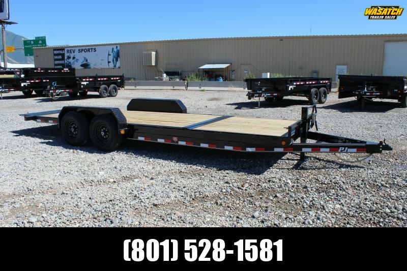 PJ Trailers 7x22 6" Channel Equipment Tilt (T6) Equipment Trailer