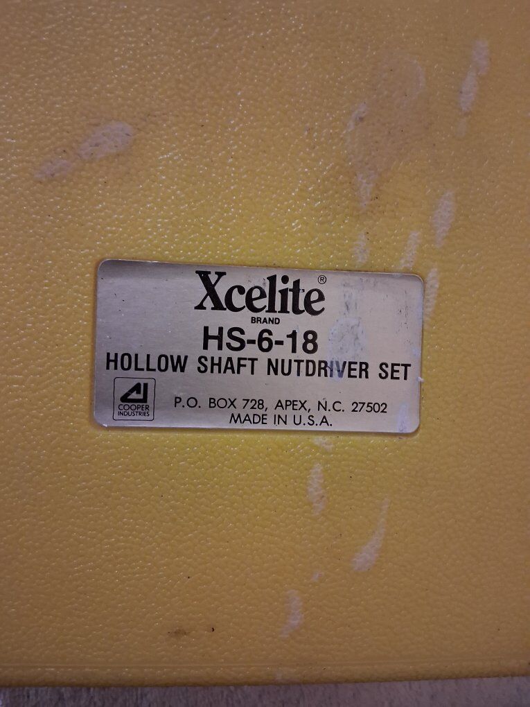 Xcelite HS-6-18 hollow shaft nut driver set