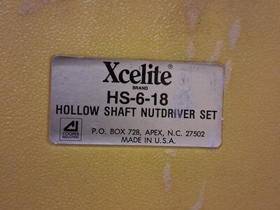 Xcelite HS-6-18 hollow shaft nut driver set