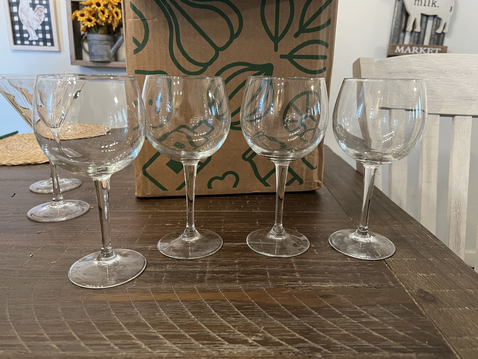 8 wine 4 martini glasses FREE